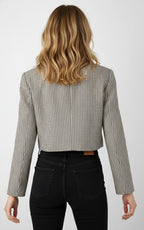 Plaid Cropped Blazer