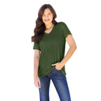 Basic Bae Full Size V-Neck Short Sleeve T-Shirt - VacationGrabs