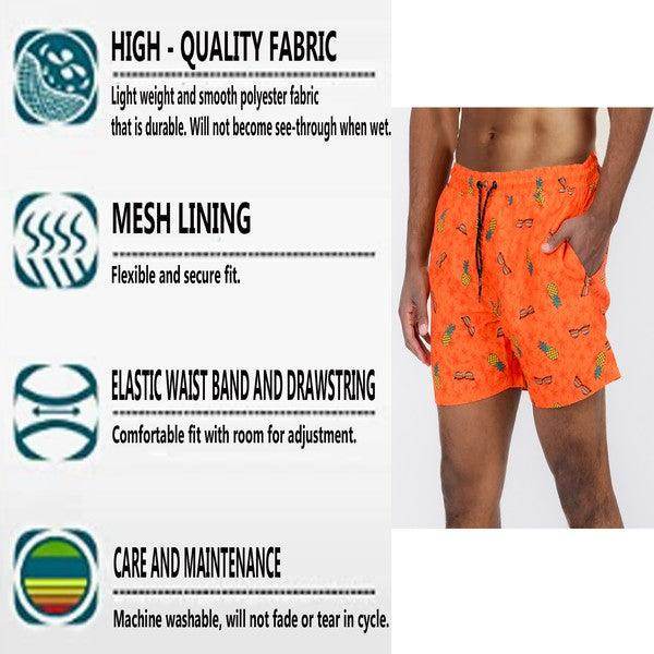 Swimwear - Blue Stripes Swim Shorts - VacationGrabs
