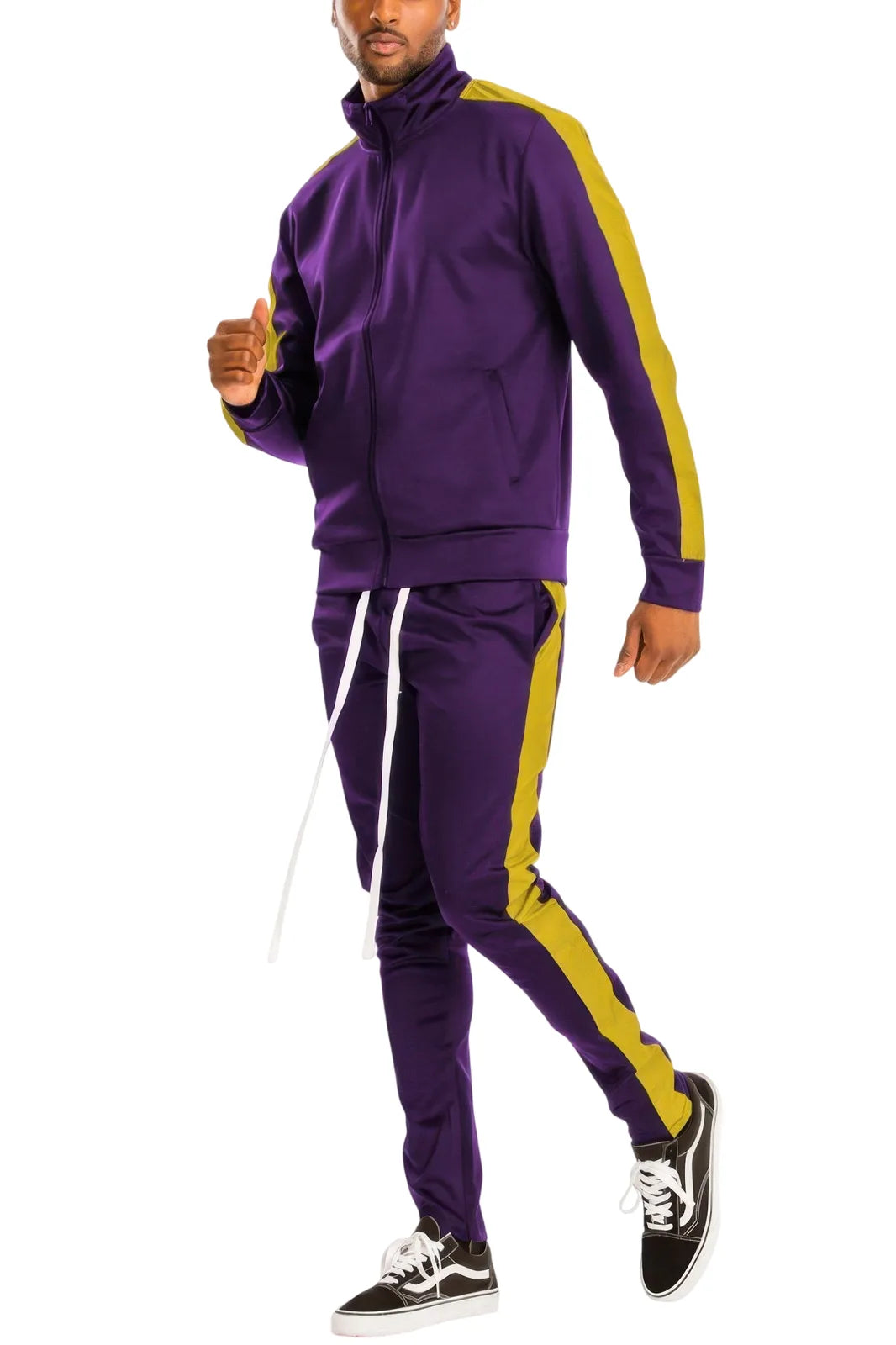 Men's Tracksuit Juicy Couture in Vibrant Blue - Purple Yellow - white background