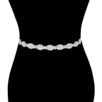 Oval Shaped Sash Ribbon Bridal Wedding Belt Headband