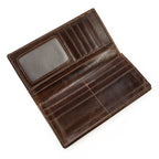 3D Dragon Style Genuine Leather Long Wallet for Men, Bifold Fashion - VacationGrabs