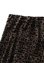 Velvet Leopard Midi Skirt