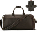 Crazy Horse Leather Travel Bag Suits and Shoes Folding Business Bag - VacationGrabs