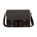 Vintage Real Leather Men's Crossbody Shoulder Bag Sling Bag - VacationGrabs