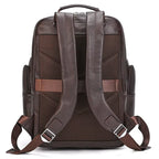 Double Layer Leather Backpacks For Men Large Capacity