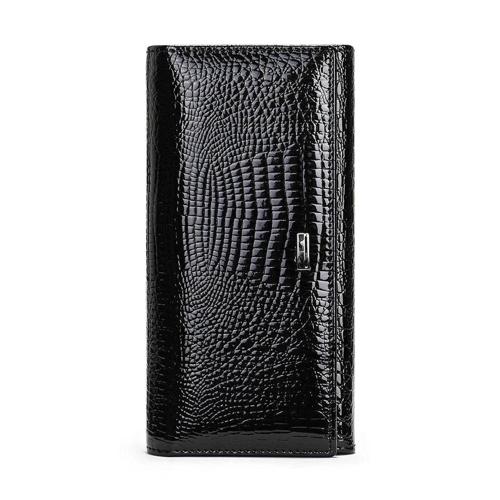 Genuine Leather Long Wallet for Women Clutch Purse Card Holder - VacationGrabs