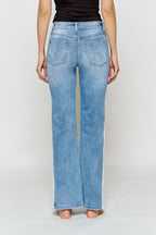 Women's Wide-Leg Jeans with Unique Lace Detail