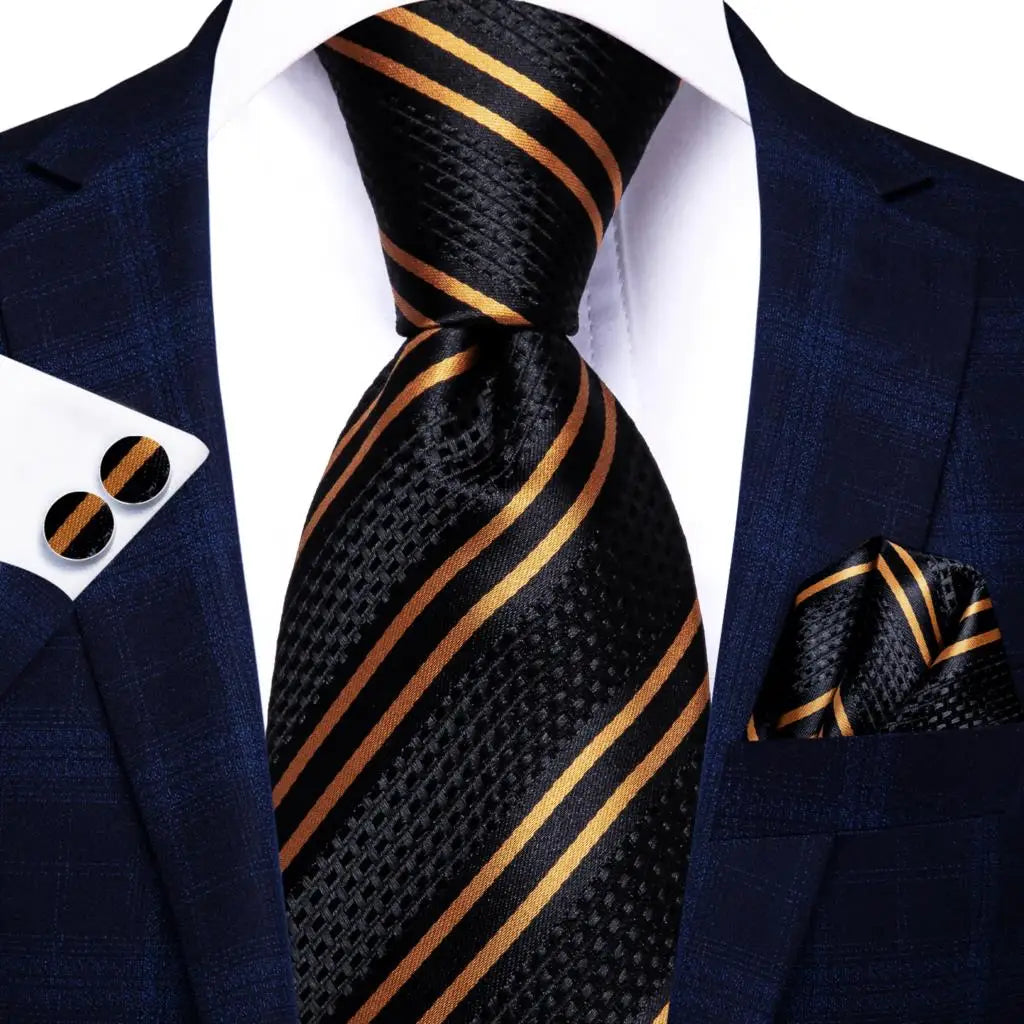 black silk paisley tie for men, elegant for formal occasions