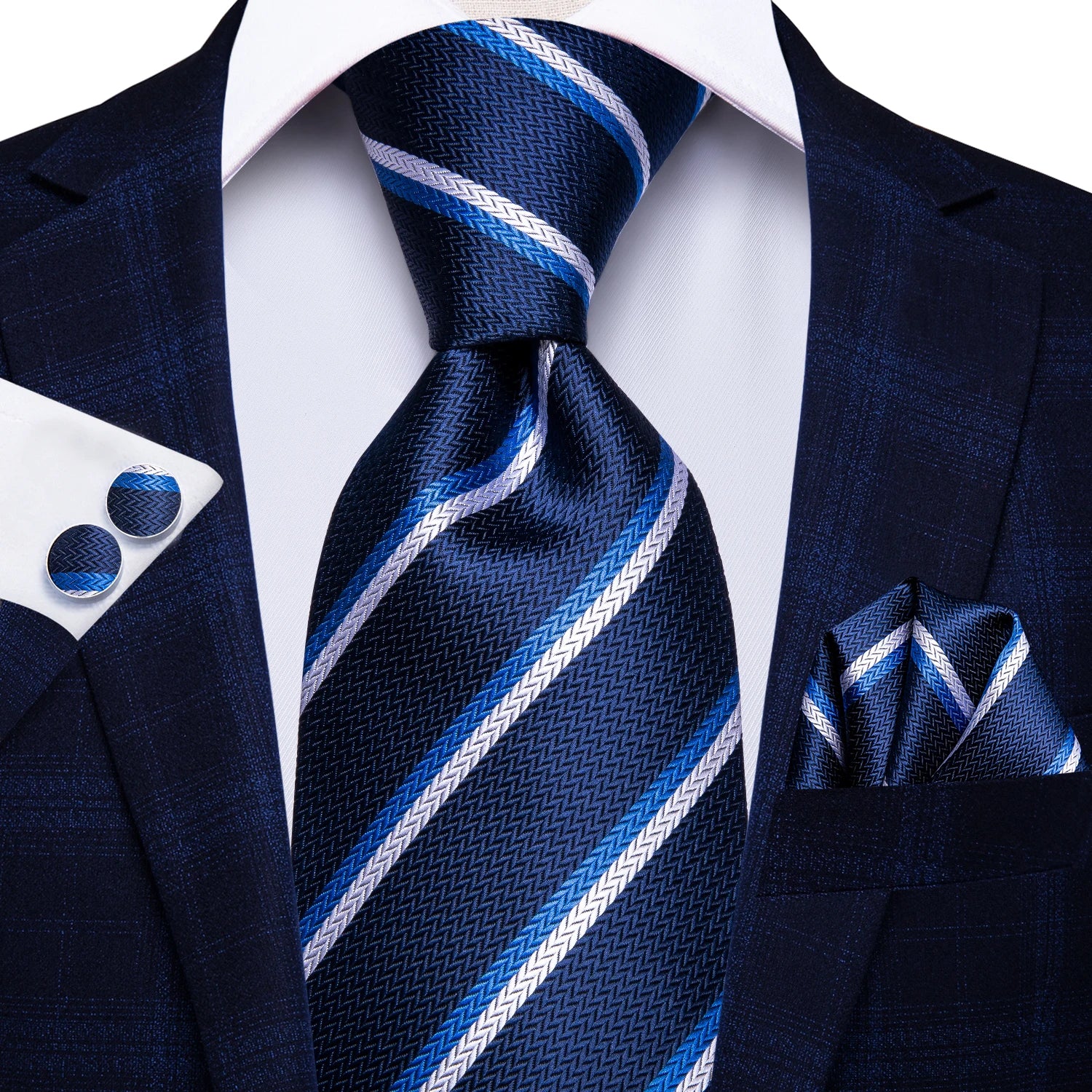 Black silk paisley tie for men, elegant formal accessory