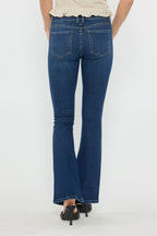Women's dark blue bootcut jeans boots for a stylish everyday look