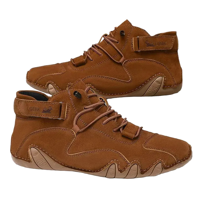 Brown suede brooks sports shoes for casual wear and comfort