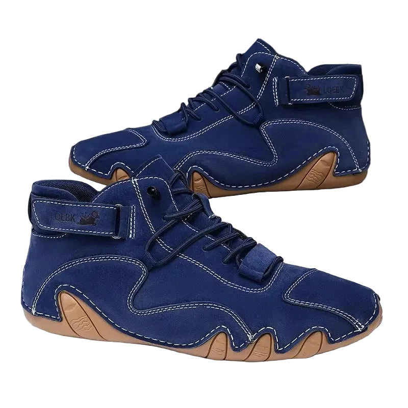 Blue suede Brooks sports shoes for active performance and comfort