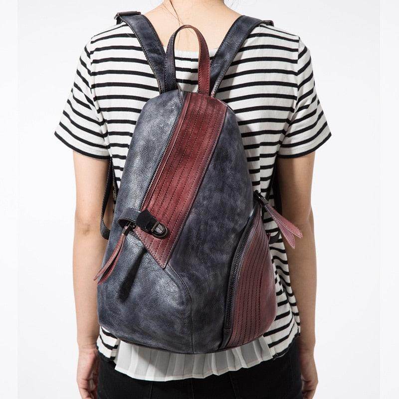Stylish color block daypack from VacationGrabs with a modern design and functional features