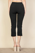 Black cropped pants for women, perfect for casual outings