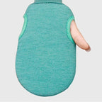 Green exfoliating gloves for dead skin, suitable for skincare routines