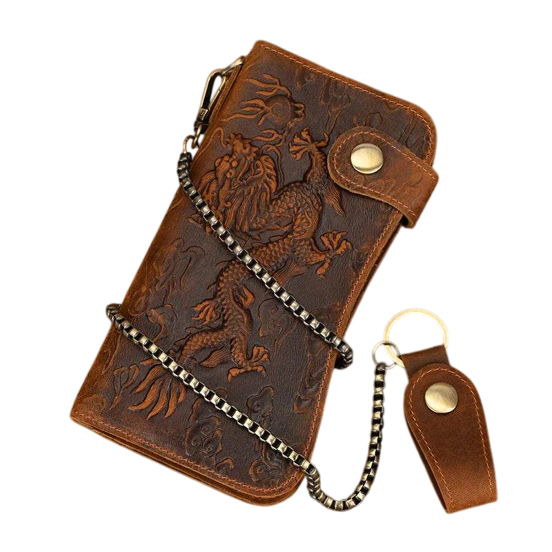 Mens Wallet Leather Phone Pouch Vintage Style Clutch Bag