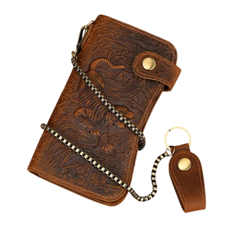 Mens Wallet Leather Phone Pouch Vintage Style Clutch Bag