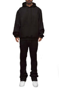 Black flared track pants for comfortable casual wear