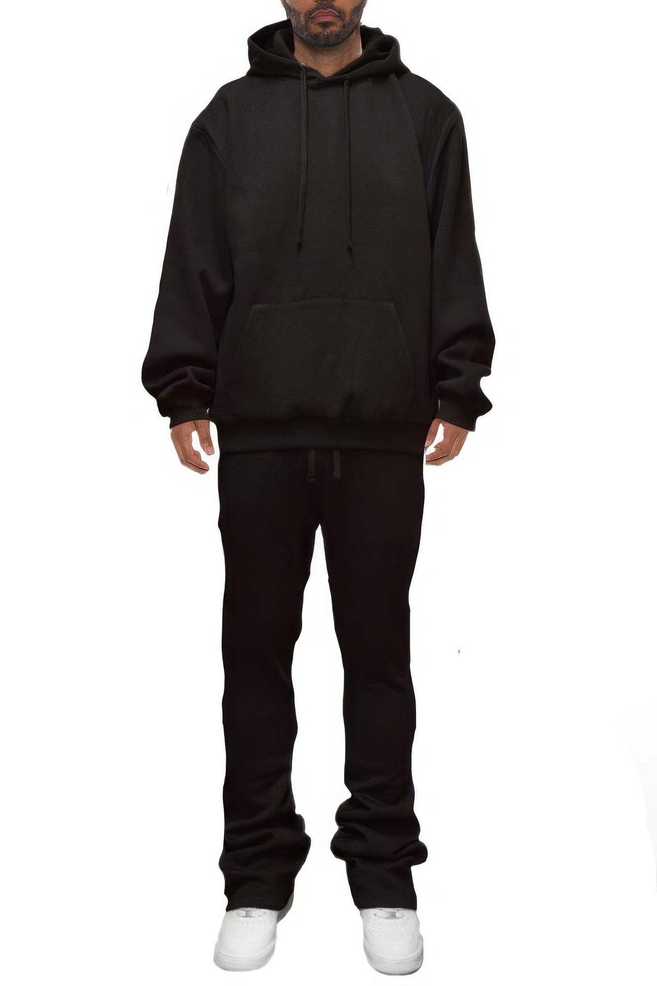 Black flared track pants for comfortable casual wear