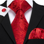 Floral Jacquard Silk Tie Set for Men