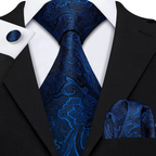 Floral Jacquard Silk Tie Set for Men