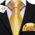 Floral Jacquard Silk Tie Set for Men