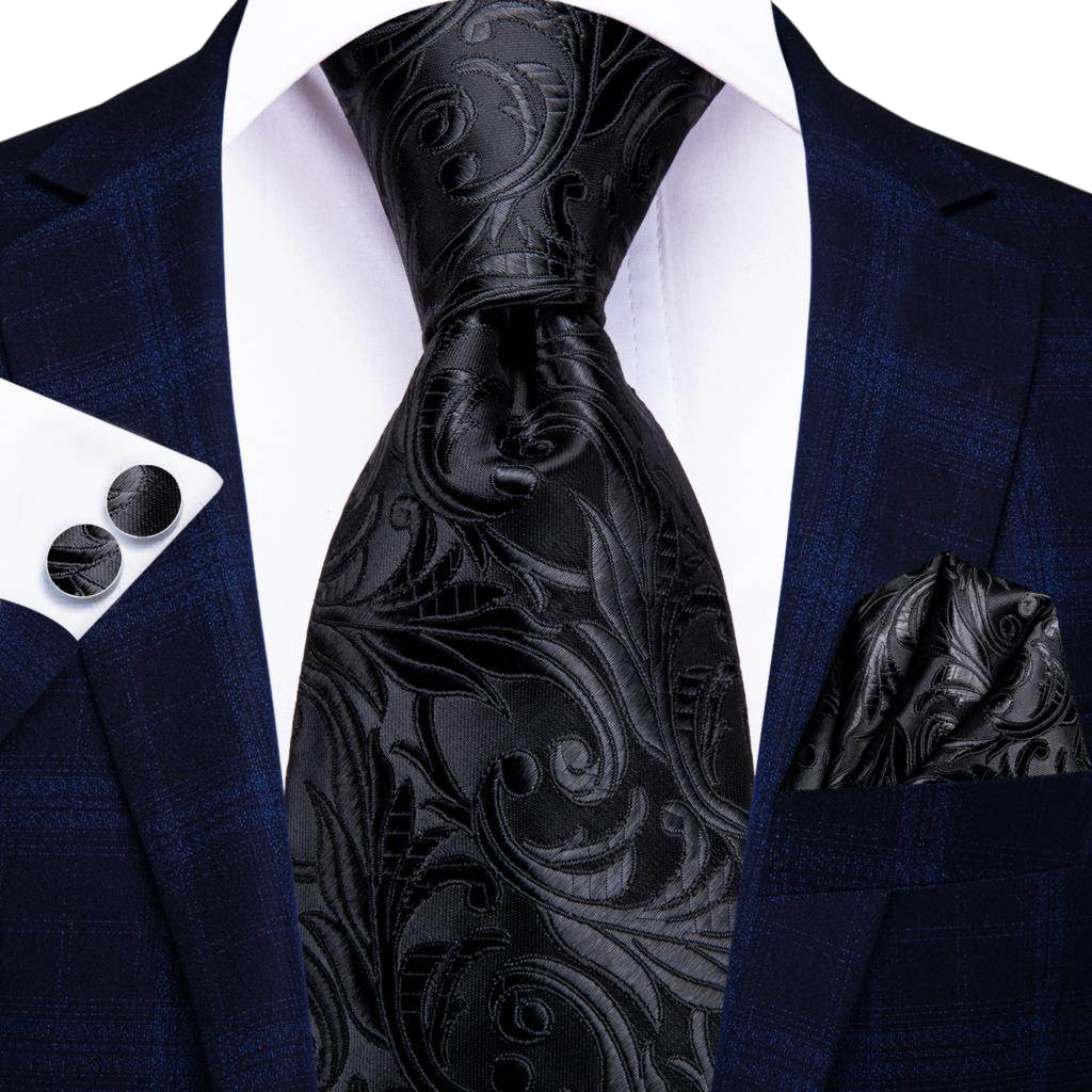 VacationGrabs Gold Paisley Formal Tie for Men