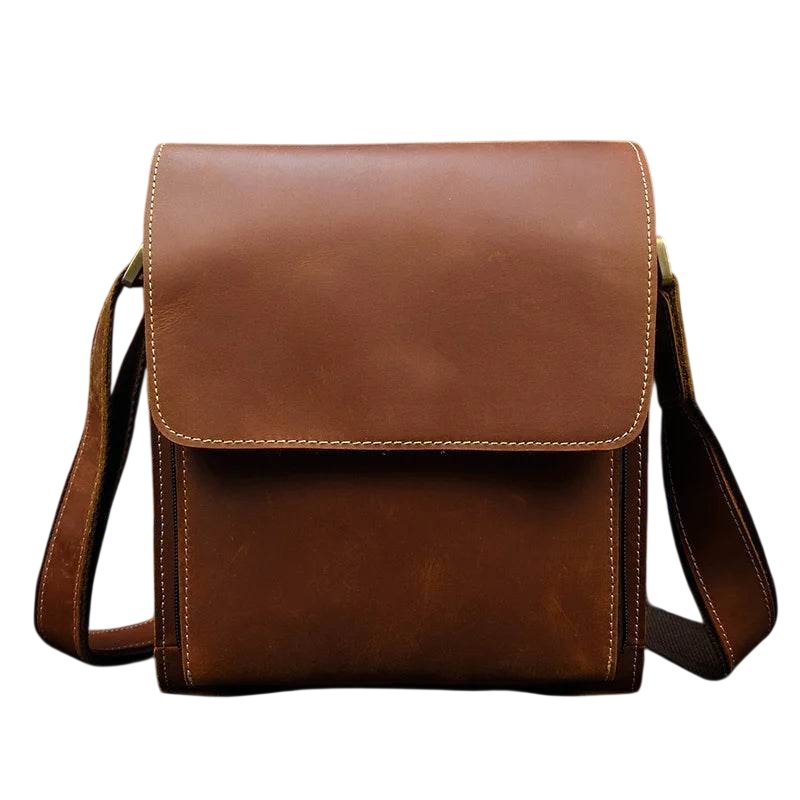 High-Quality Men's Leather Shoulder Bag – Vintage Crossbody