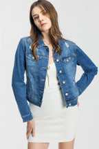Women's denim jacket in blue, perfect for casual outings