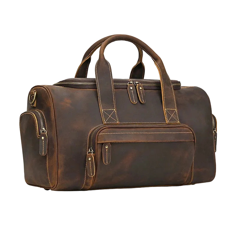 Vintage brown leather bag for daily outings