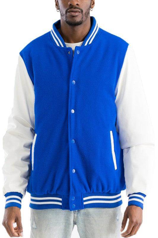 Men's Letterman Jackets 8 Color Options - VacationGrabs