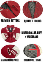 Men's Letterman Jackets 8 Color Options - VacationGrabs