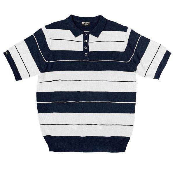 Mens 50's Charlie Brown Striped Shirts Short Sleeve Polo - VacationGrabs