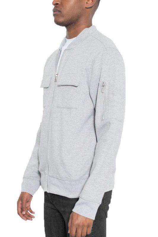 Mens Cotton Zip Up Light Weight Jacket - VacationGrabs