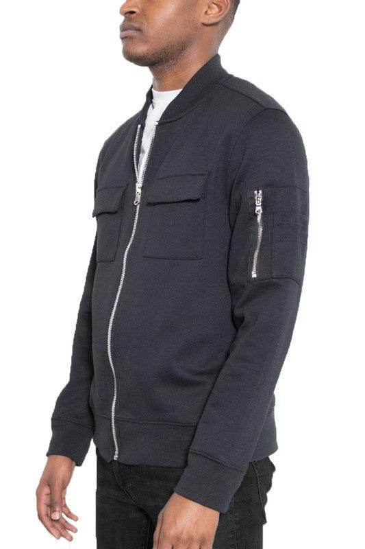 Mens Cotton Zip Up Light Weight Jacket - VacationGrabs