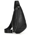 black quality leather lightweight backpack for travel and daily use