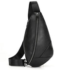 black quality leather lightweight backpack for travel and daily use