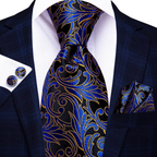 Multicolor Paisley 100% Silk Tie Sets for Men