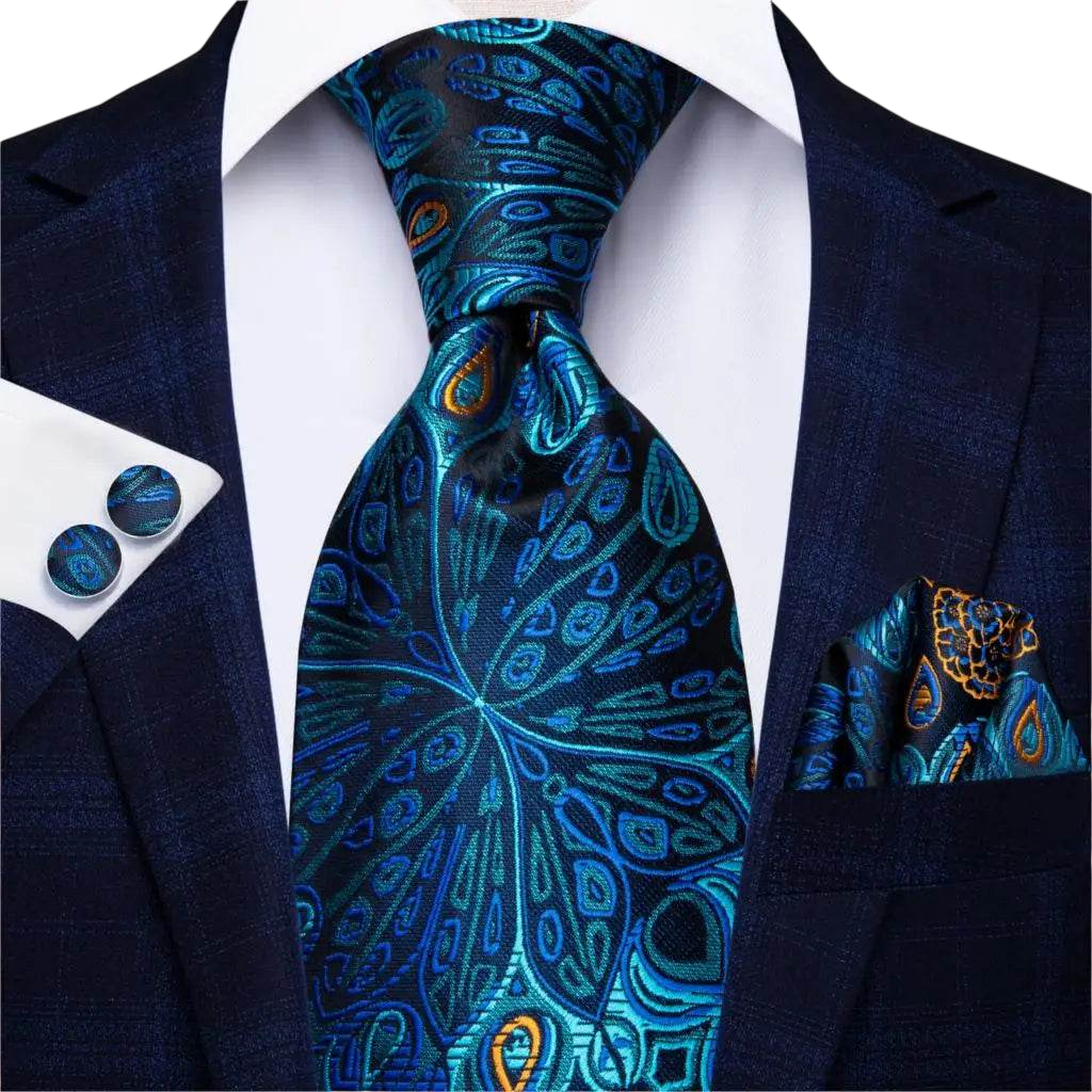 Multicolor Paisley 100% Silk Tie Sets for Men