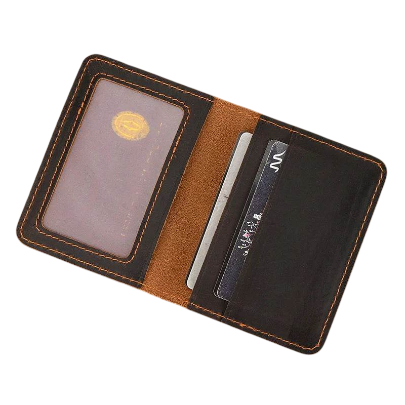 Retro Leather Passport Wallet Card Holder Bifold for Men