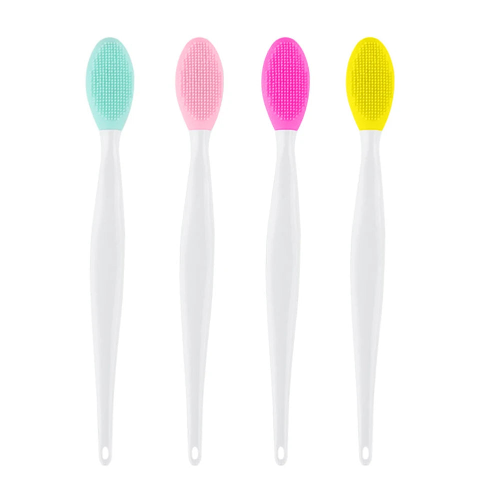 Silicone face brush for blackheads, colorful set with soft bristles