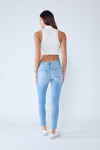 Women's light blue skinny pants jeans for casual wear