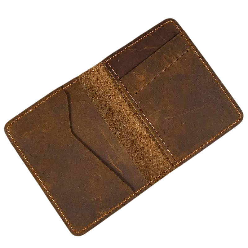 Small Bifold Wallet for Men & Women Slim Leather Coin Card