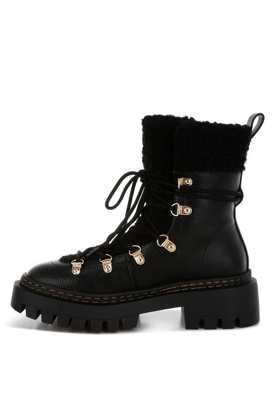 Rag Company Women's Black Ankle Boots with Laces, perfect for vacation worthy footwear