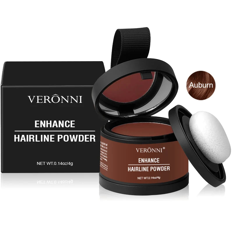 Veronni Enhance Hairline Powder in Auburn for thinning hair coverage