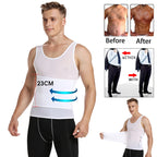 Men's waist corset trainer, breathable fabric for effective compression