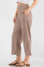 VacationGrabs women's waist high pants in plaid, perfect for casual outings