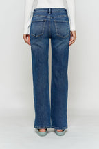Women's blue wide-leg jeans for casual everyday wear