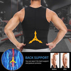 Men's compression waist trainer for back support and improved posture during workouts